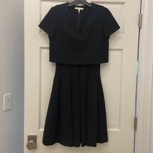 Maje layered black crepe dress, size 1 (small, 0-2 American)